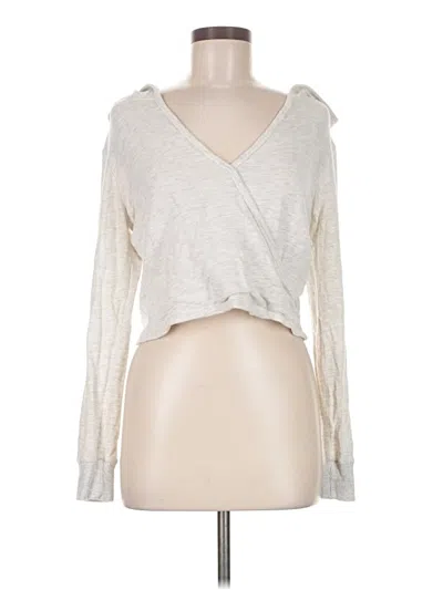 Pre-owned Monrow Cardigan Sweater In Silver