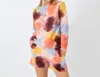 Monrow Coral Reef Tie Dye Boyfriend Sweatshirt In Multi In Multi