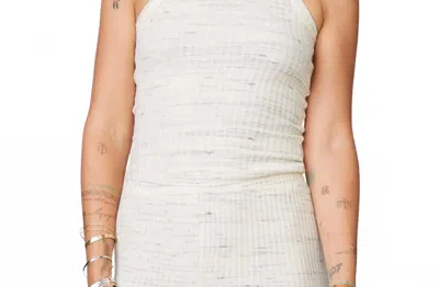 Monrow Cosmo Ribbed Tank In Ash In Neutral