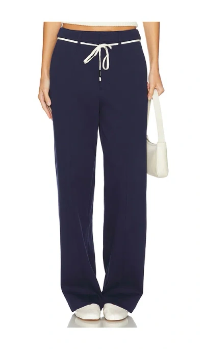 Monrow Cotton Knit Trousers In 다크 네이비