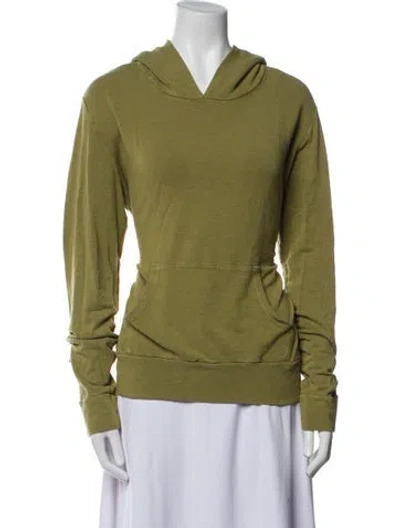 Pre-owned Monrow Cowl Neck Long Sleeve Sweatshirt In Green