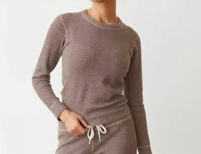 MONROW COZY THERMAL LONGSLEEVE IN WALNUT