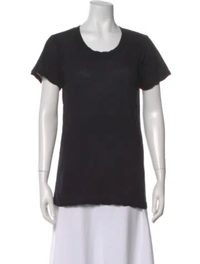 Pre-owned Monrow Crew Neck Short Sleeve T-shirt In Black