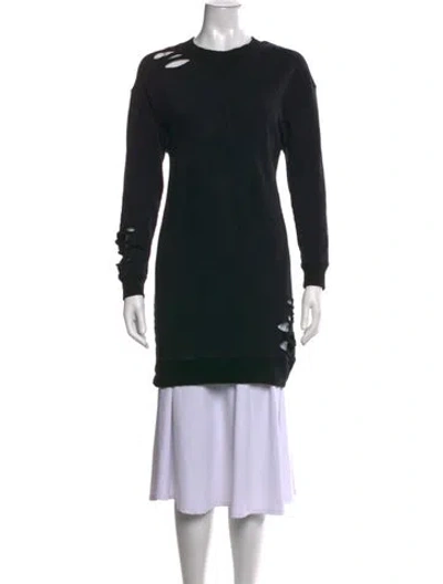 Pre-owned Monrow Crew Neck Sweater In Black
