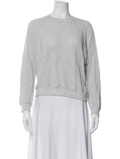 Pre-owned Monrow Crew Neck Sweater In Gray