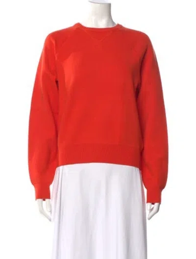 Pre-owned Monrow Crew Neck Sweater In Orange