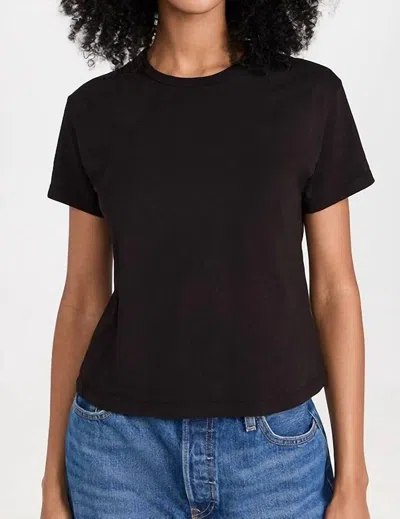 MONROW CREW NECK TEE IN BLACK