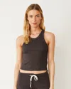 Monrow Crop Ultimate Tank In Washed Black