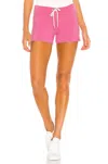 Monrow Drawstring Sweat Short In Pink In Pink