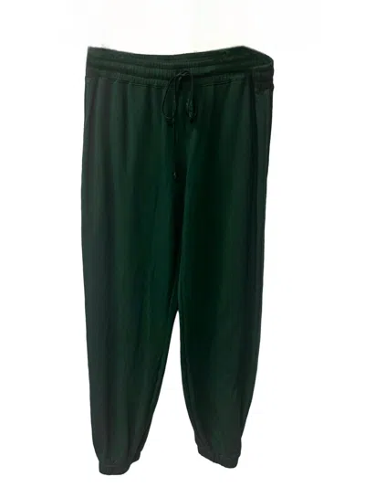 Monrow Elastic Vintage Sweatpants In Evergreen In Green