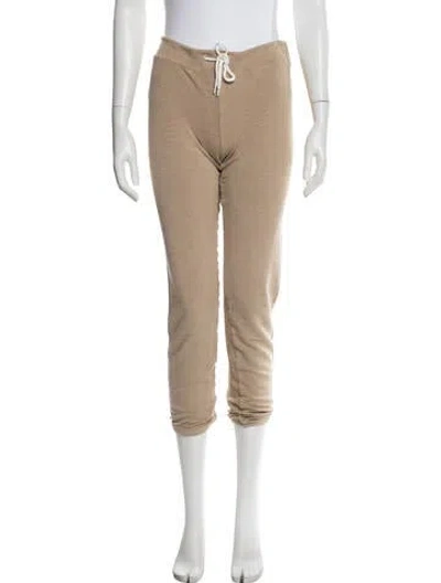 Pre-owned Monrow Embroidered Accent Sweatpants In Neutral
