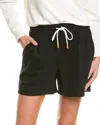 Monrow Flared Sweat Short In Black