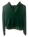 Monrow Hooded Sweatshirt In Evergreen In Multi