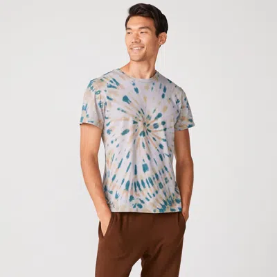 Monrow Kaleidoscope Tie Dye Relaxed Crew In Gray
