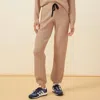 Monrow Knit Waffle Oversized Sweatpants In Barley In Neutral