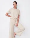 Monrow Light Soft Knit Basic Tee In Sand