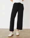 Monrow Light Soft Knit Crop Lounge Pant In Black