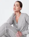 Monrow Lightknit Cardigan In Heather Grey