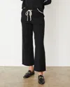 Monrow Lightknit Pant With Contrast Piping In Black