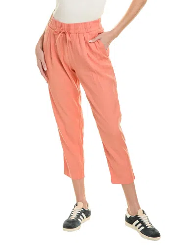 Monrow Linen-blend Track Trouser In Pink