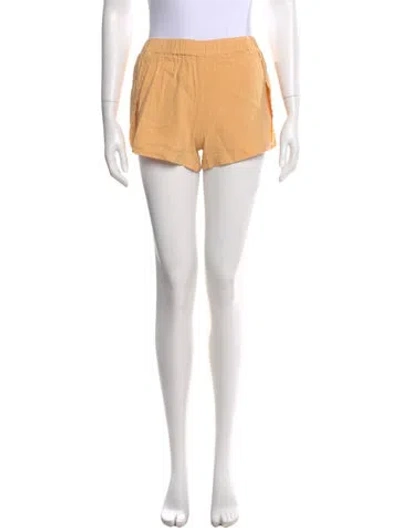 Pre-owned Monrow Linen Mini Shorts In Orange