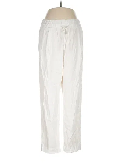 Pre-owned Monrow Linen Pants In Ivory