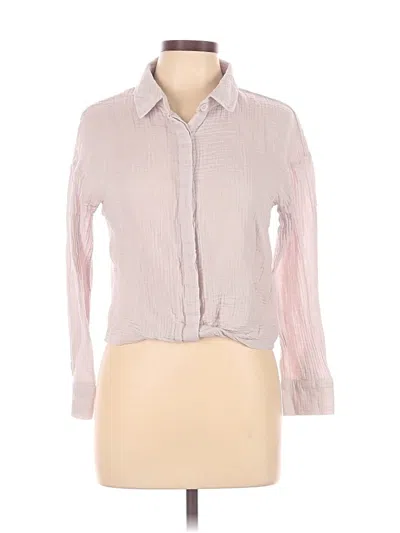 Pre-owned Monrow Long Sleeve Blouse In Pink