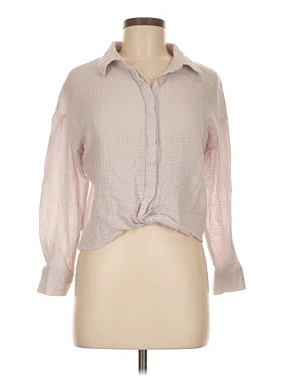 Pre-owned Monrow Long Sleeve Blouse In Pink