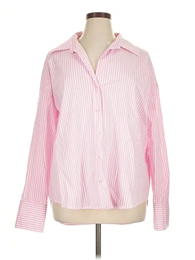 Pre-owned Monrow Long Sleeve Blouse In Pink