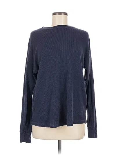 Pre-owned Monrow Long Sleeve T-shirt In Blue
