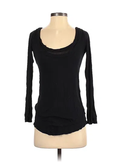 Pre-owned Monrow Long Sleeve Top Black Cowl Neck Tops