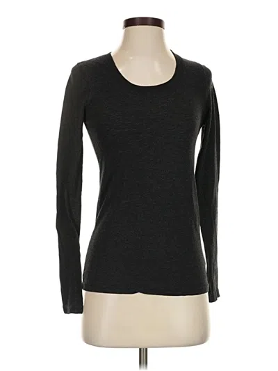 Pre-owned Monrow Long Sleeve Top Gray Crew Neck Tops