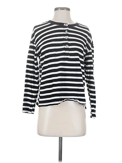 Pre-owned Monrow Long Sleeve T-shirt In Black