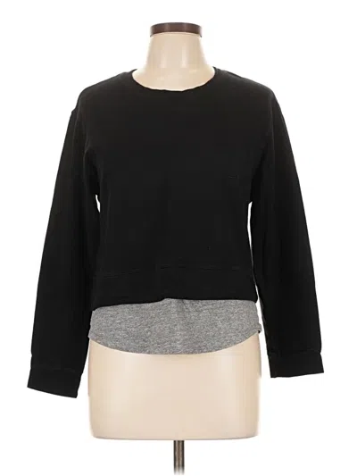 Pre-owned Monrow Long Sleeve T-shirt In Black