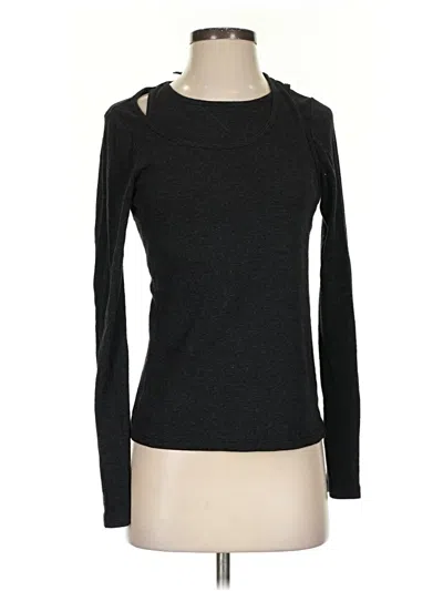 Pre-owned Monrow Long Sleeve T-shirt In Black