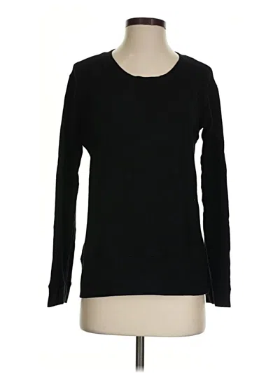 Pre-owned Monrow Long Sleeve T-shirt In Black