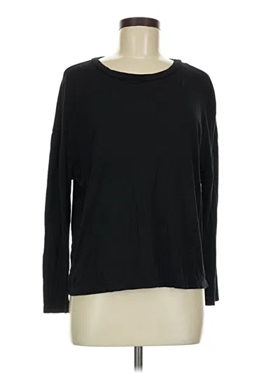 Pre-owned Monrow Long Sleeve T-shirt In Black