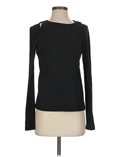 Pre-owned Monrow Long Sleeve T-shirt In Black