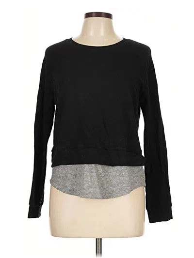 Pre-owned Monrow Long Sleeve T-shirt In Black