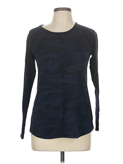 Pre-owned Monrow Long Sleeve T-shirt In Blue