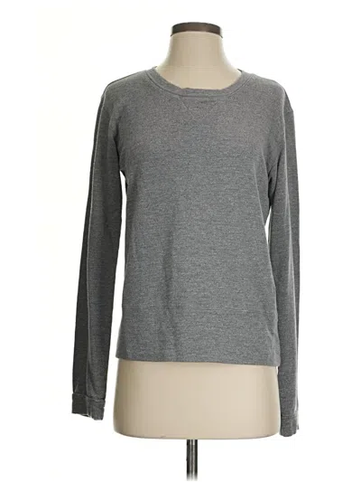 Pre-owned Monrow Long Sleeve T-shirt In Gray
