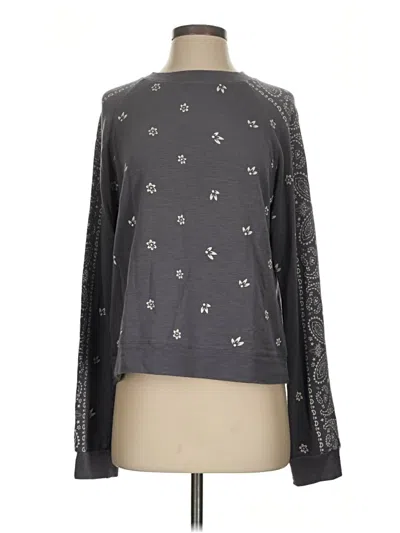 Pre-owned Monrow Long Sleeve T-shirt In Gray