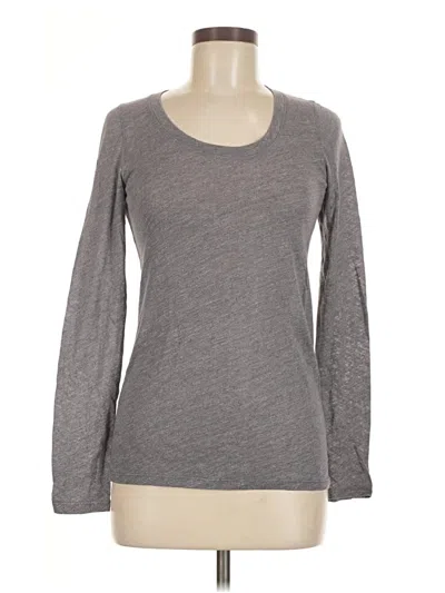 Pre-owned Monrow Long Sleeve T-shirt In Gray