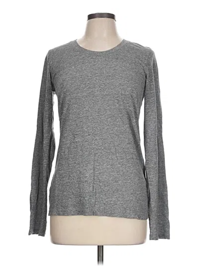 Pre-owned Monrow Long Sleeve T-shirt In Gray