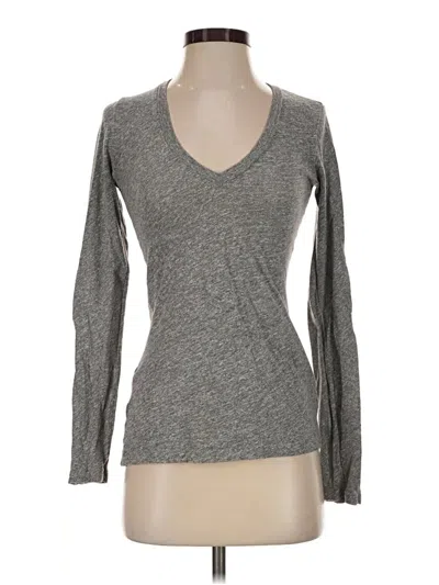 Pre-owned Monrow Long Sleeve T-shirt In Gray