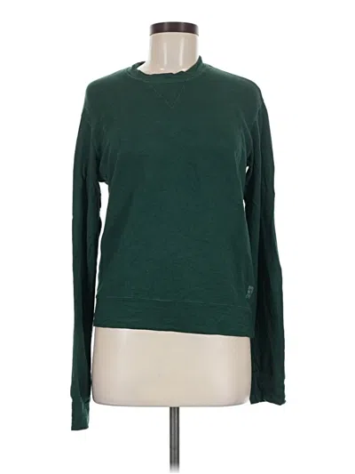 Pre-owned Monrow Long Sleeve T-shirt In Green