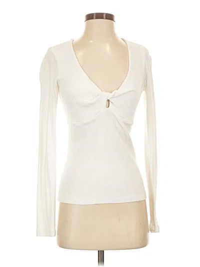 Pre-owned Monrow Long Sleeve T-shirt In Ivory