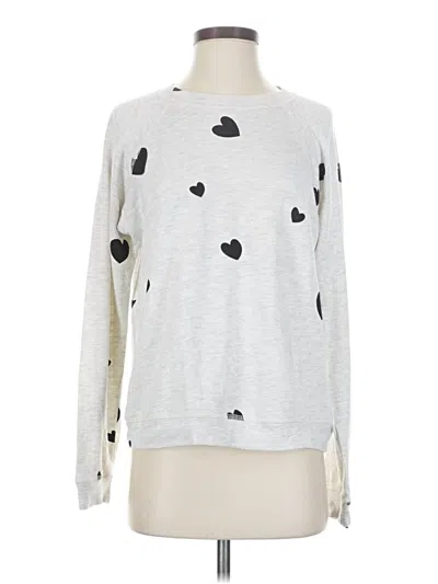 Pre-owned Monrow Long Sleeve T-shirt In Silver