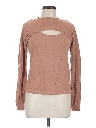 Pre-owned Monrow Long Sleeve Turtleneck In Brown
