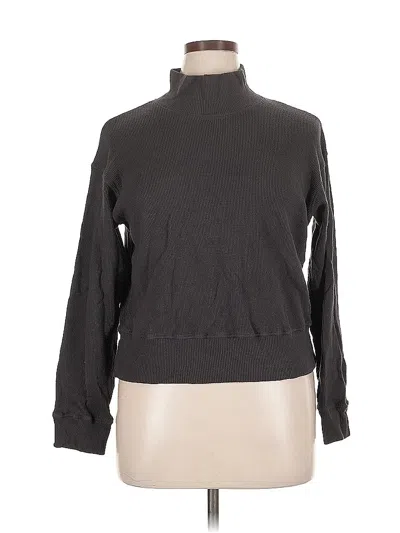 Pre-owned Monrow Long Sleeve Turtleneck In Gray